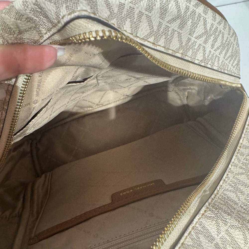 Michael Kors Signature Cream and Tan Backpack - Picture 4 of 4
